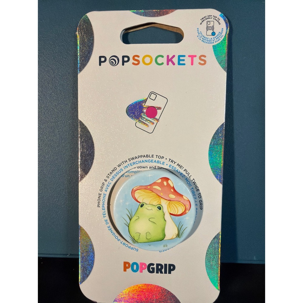 PopSockets PopGrip Sleepy Frog Mushroom Phone Grip Stand New
